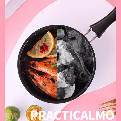 Mini Nonstick Egg and Fry Pan, 12cm/4.7inch, Stainless Steel, Pink