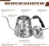 Silver Gooseneck Tea Kettle with Thermometer, 40 oz 1200ml Teapot for Pour Over Coffee, Premium Stainless Steel
