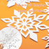 Winter Wonderland Frozen Party Decorations, 12pcs Hanging 3D Paper Snowflakes and Snowflake Garland for Christmas