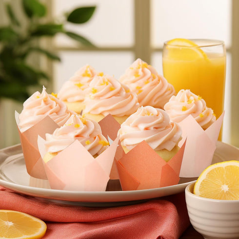 Whaline 180Pcs Terracotta Tulip Cupcake Liners | Greaseproof Muffin Baking Liners for Parties