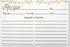 Dekali Designs Rustic Recipe Cards 4x6 Inches (50 Pack) Double Sided with Cute Floral Design