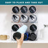 LANDNEOO Stackable Water Bottle Organizer - Clear Holder for Stanley & Others' Large Tumblers, 4 Tier Holds 12