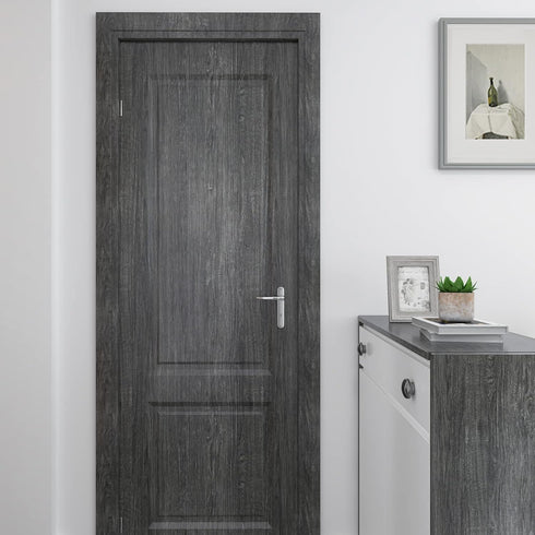 CRE8TIVE Dark Grey Wood Contact Paper, 12"x80" Self Adhesive Faux Wood Wallpaper for Kitchen Bedroom Cabinets