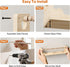 Wall,3 Pack Nursery Shelves for Pine Wood Nursery Floating Book Shelves,Scalloped Floating Shelves for Living Room