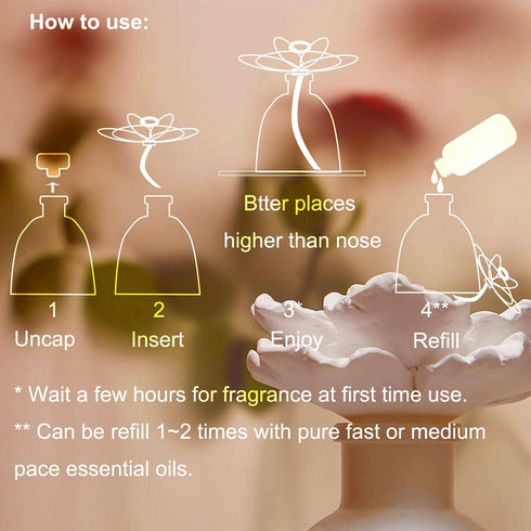 Essential Oil and Diffuser Gift Set, Magnolia Breeze, 1.7 fl.oz, 60-days Natural Air Freshener