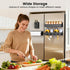 Mystozer Refrigerator,4 Pack Black(4 Pack) Magnetic Spice Rack for Magnetic Shelf,Fridge Magnet Organizer with Paper