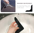 Rug Grippers, Never Curl Non Slip Reusable Carpet Stickers for Area Rugs, Keep Your Rug in Place (Black, 4Pcs)