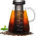 Cold Brew Iced Coffee Maker 34oz, BPA-Free Glass Pitcher with Removable Double Mesh 304 Stainless Steel Filter