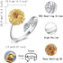 Sunflower Cremation Ring for Ashes, 925 Sterling Silver Adjustable Jewelry, You Are My Sunshine Daisy Memorial Keepsake