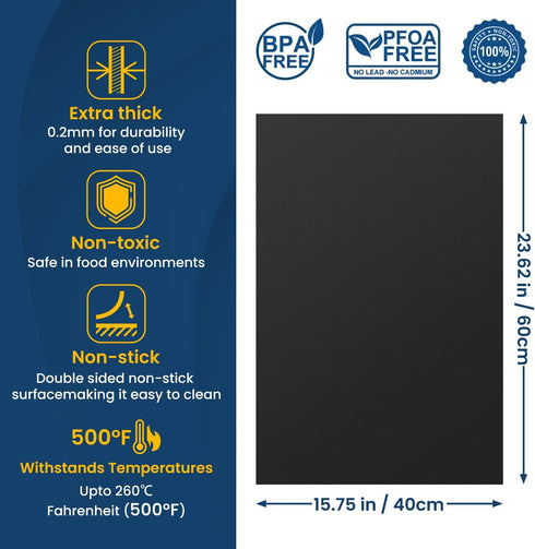 Oven Mat for Bottom of Oven, 2 Pack Heavy Duty Heat Resistant Cover for Electric Stove, Reusable Teflon Sheets