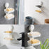 LEVERLOC Soap Dish Holder for Shower, Double Layer Suction Cup Wall Mounted, Waterproof Soap Sponge Holder