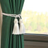 Fenghuangwu Handmade Decorative Curtain Tiebacks with Tassel (White, 4P)