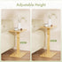 Amazer Bamboo TV Tray Table, Height Adjustable Side Table for Small Spaces, Snack Table for Couch, Bed, Chair, Sofa