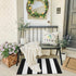 Seavish Black and White Striped Rug, 23.6" x 35.4" Christmas Welcome Mat for Front Door Porch