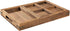 Set 7 Yangbaga Rustic Wooden Serving Trays with Handle - of Rectangular Platters for Entertaining, Breakfast, Coffee