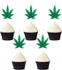 Lothee 5 Pieces Leaf Shape Candles, Weed Leaf Cupcake Candles, Pot Leaf Tealight Candles for Birthday Celebrations