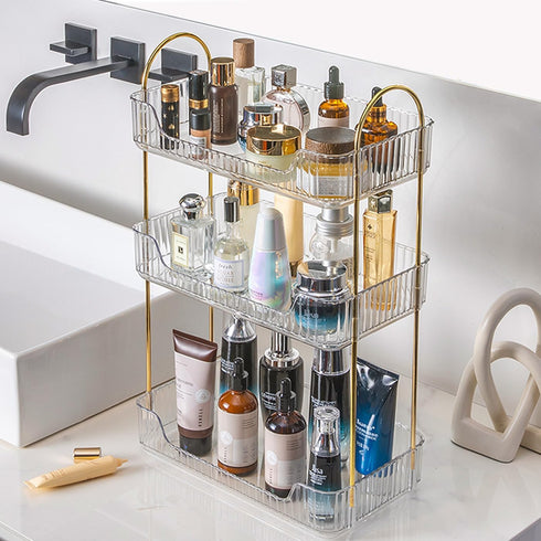 Counter 3 Countertop Aveniee Bathroom Organizer, Tier Perfume Skin Care Storage Shelf, Vanity Makeup Tray for Cosmetic