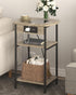 3 ET05205B Hzuaneri End Tables with Charging Station, Tier Side Table with Charging Station, End Table with USB Ports