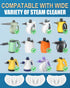 3 Pack Phueut Universal Microfiber Cloths for Most Handheld Steam Cleaner, Reusable Washable, Multi-Purpose Steam