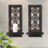 Set 2 Room.(15 x6 ZOLAPI of Candle Sconces, Farmhouse Accent Wall Sconce, Caramel Color Candle Holder Wall Decorations