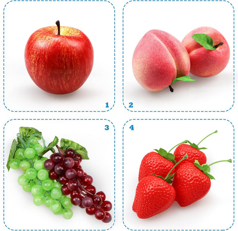 Pack, 13 Pieces/Set Fake Fruits Artificial Fruits Decoration Lifelike Fake Mixture Fruits for Home Decor, Simulation