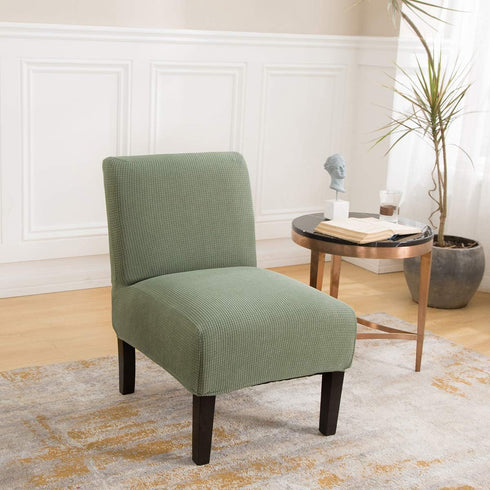 Armless 1 Pack) MIFXIN Accent Chair Cover Stretch Jacquard Accent Chair Slipcover for Slipper Chair Without Arms