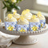 100Pcs Lemon Paper Baking Cups - Blue Yellow Scalloped Edge Cupcake Wrappers, Muffin Cases for Summer Party Supplies