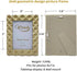 Ornate Gold 5x7 Picture Frame Golden Diamond Pattern Polished 5 x 7 Photo Frames Geometric Portrait and Landscape for Table & Wall Mount by Generic
