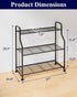 3-Tier 27" 11.4" 29.3") Kitsure Plant Stand Indoor & Outdoor - Metal Plant Shelf with Adjustable Leveling Feet, Easy