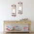SUJUN (Set 2) Disdressed Starfish Wall Candle Sconces of - Beach Decor, Ocean Themed Wall-Mount Candleholders, Nautical