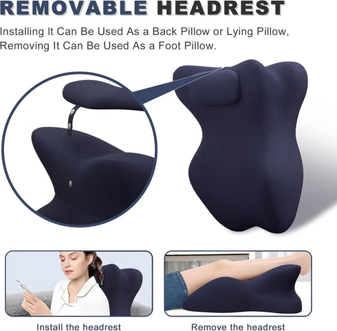 Comforshare Home Memory Foam Ergonomic Wedge Pillow, Prone Pillow for Sleeping, Reading Pillow for Bed, Ergonomic