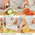 Kitchen Knife Set, Retrosohoo 6-Pieces Khaki Sharp Knife Set with Universal Knife Block