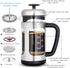 Easyworkz Stainless Steel French Press, 12 oz Coffee Tea Maker with Soft Grip Handle
