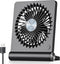 Koonie USB Fan, Strong Wind, Ultra Quiet Small Desk Fan, 220° Tilt, 3 Speeds, Black