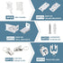 KOLAKO Curtain Track Accessories for 20Ft Flexible Bendable Ceiling Wall Mount Curved Curtain Track Hardware