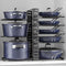 ORDORA Adjustable 8-Tier Pots and Pans Organizer: Under Cabinet Kitchen Storage for 6-11 inch Lightweight Cookware