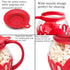 Microwave Popcorn Popper | Borosilicate Glass | 3 in 1 Lid | Silicone Exterior & Lid for Secure Grip | 1.50 Quart Red