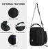 MIER Expandable Insulated Lunch Bag for Men - Portable Lunchbox with Shoulder Strap & Water Bottle Holder, Black