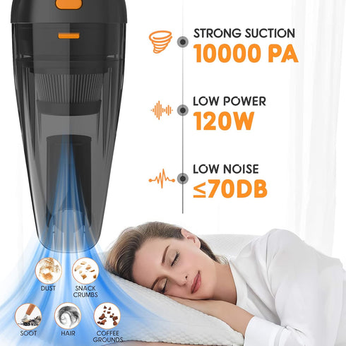 SEALON GV08 Cordless Handheld Vacuum Cleaner - 10K PA Suction Power, Ideal for Curtains, Carpets, Sofas, Pet Hair,