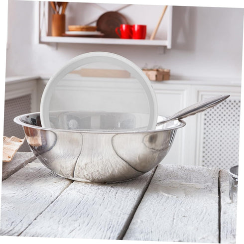 Round Sifter 1pc Plastic Flour Sieve Stainless Steel Colander Metal Mesh Screen Ultra Fine Mesh Strainer Fine Mesh Sieve Stainless Steel Mesh Screen Baking Strainer Cake Icing