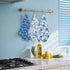 Hanamiya Na 3Pcs Exquisite Traditional Landscape Kitchen Towels, Koi Fish Floral Decorative Absorbent Microfiber Dish