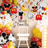 1st Birthday Red Hanging Swirl Decorations, Mouse Theme Party Supplies, Ceiling Streamers, 38 Pcs Party Favors for Kids