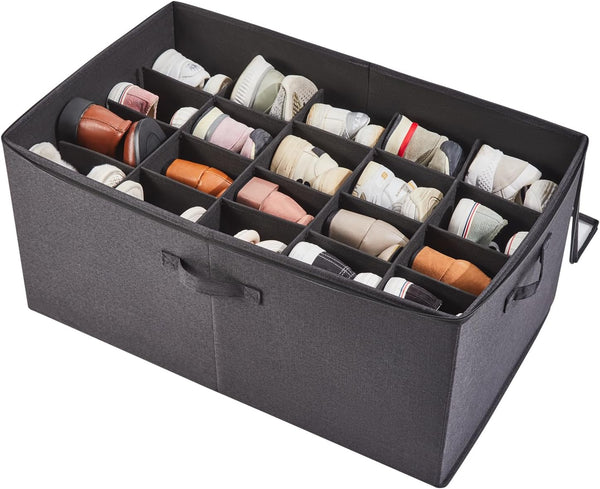 Berdeng Shoe Storage Organizer for Closet, Shoe Box Organizer, Space Saving Foldable Shoe