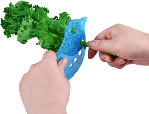 Efficient Herb Stripper for Kale, Chard, Collard Greens | Multi-functional Leaf Remover Kitchen Gadget for Herbs