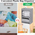 Quoyiyo 2-in-1 Plastic Bag Holder with Clear Window, Large Grocery Bag Holder and Trash Bag Dispenser with Easy-Access