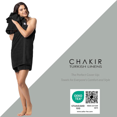 Chakir Turkish Linens, Hotel & Spa Quality 100% Cotton Premium Turkish Towels, Soft & Absorbent (4-Piece Washcloths)