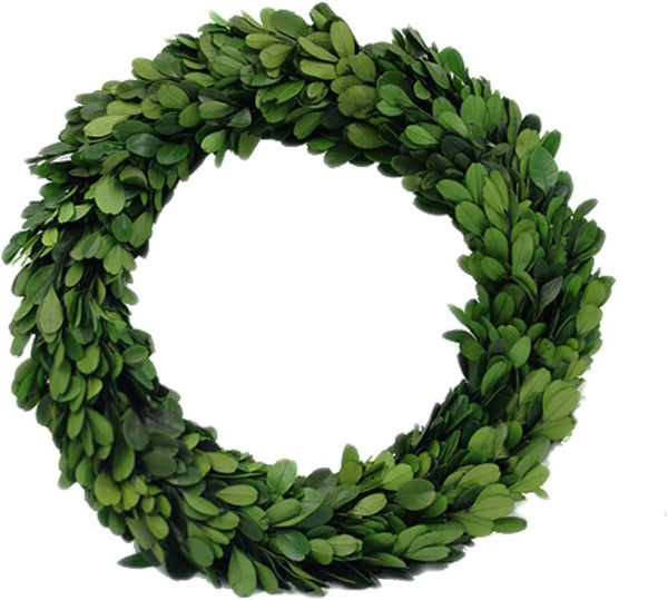 COCOMIA Preserved Garden Boxwood Round Wreath, 10"