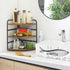 Counter 3-Tier Brown,TWJ002H IBUYKE Corner Shelf, Kitchen Organizer, Bathroom Vanity Trays, Spice Rack for Small
