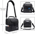 MIER Large Insulated Lunch Box - Dark Grey Cooler Tote Bag for Men, Women, Double Deck Cooler