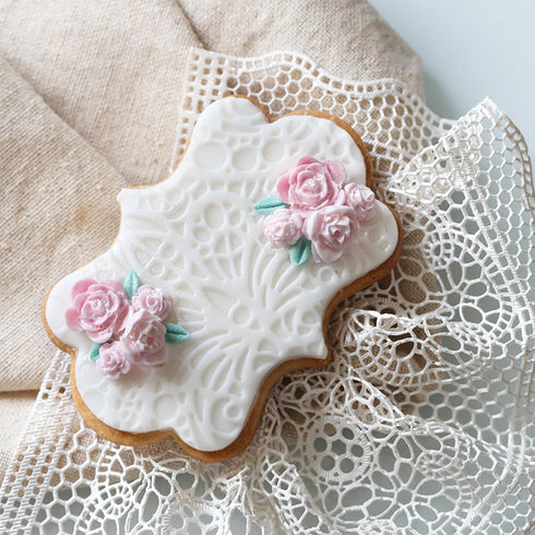 Plaque Frame Cookie Cutter Set, 4Pcs/Set, Stainless Steel Pastry Biscuit Cutters Mold (Style 2)
